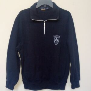 Nautica Men's Navy Quarter Zip-Up Sweatshirt